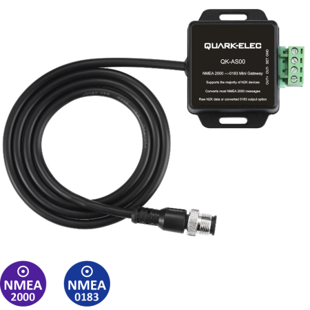 Quark-Elec AS00 NMEA2000 naar NMEA0183 Mini Gateway