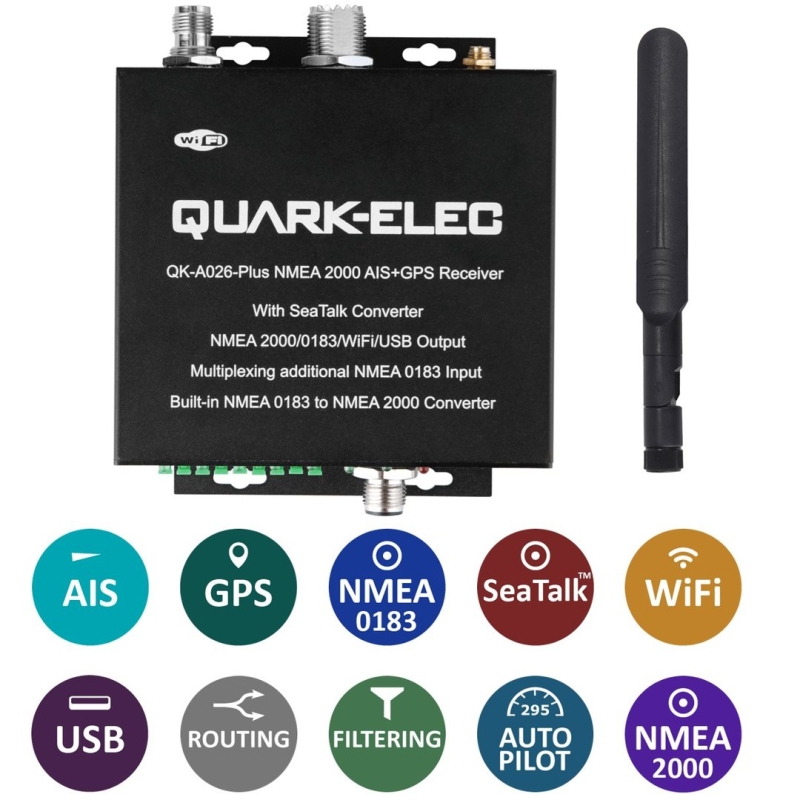 Quark-Elec A26-Plus NMEA(2000) AIS-GPS Multiplexer met N2K converter + WiFi