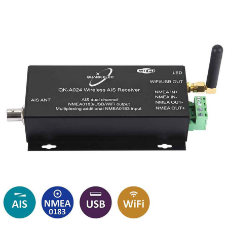 Quark-Elec A024 AIS receiver met NMEA Multiplexer + WiFi