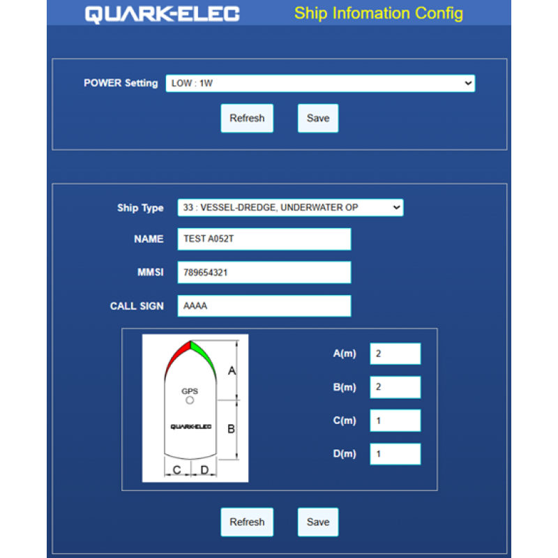 Quark-Elec A052T 5W SODTMA AIS Transponder met WiFi - Afbeelding 6