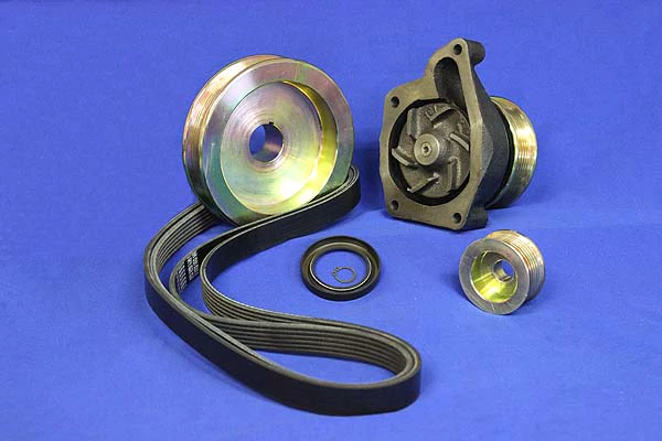 Perkins Pulley kit with serpentine belt