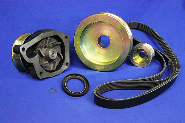 Perkins Pulley kit with serpentine belt