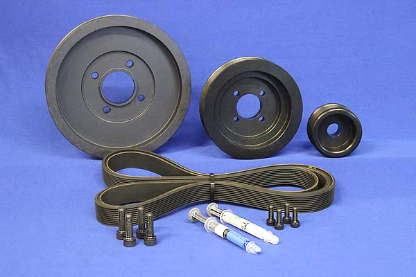 Perkins Pulley kit met serpentine belt