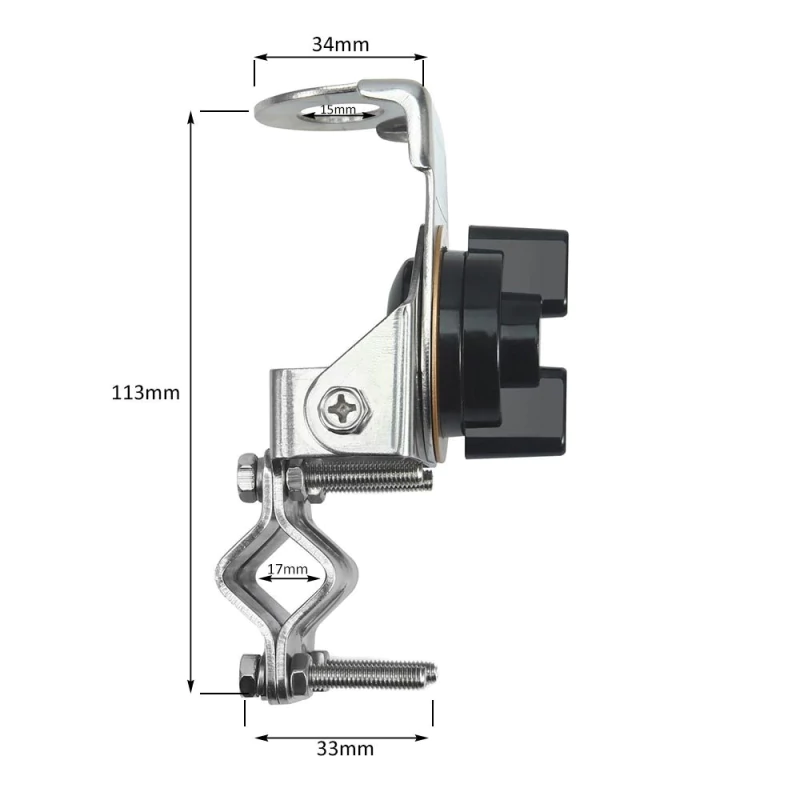 Quark-Elec AS02 AIS/VHF Antenne met kabel en rvs railmount