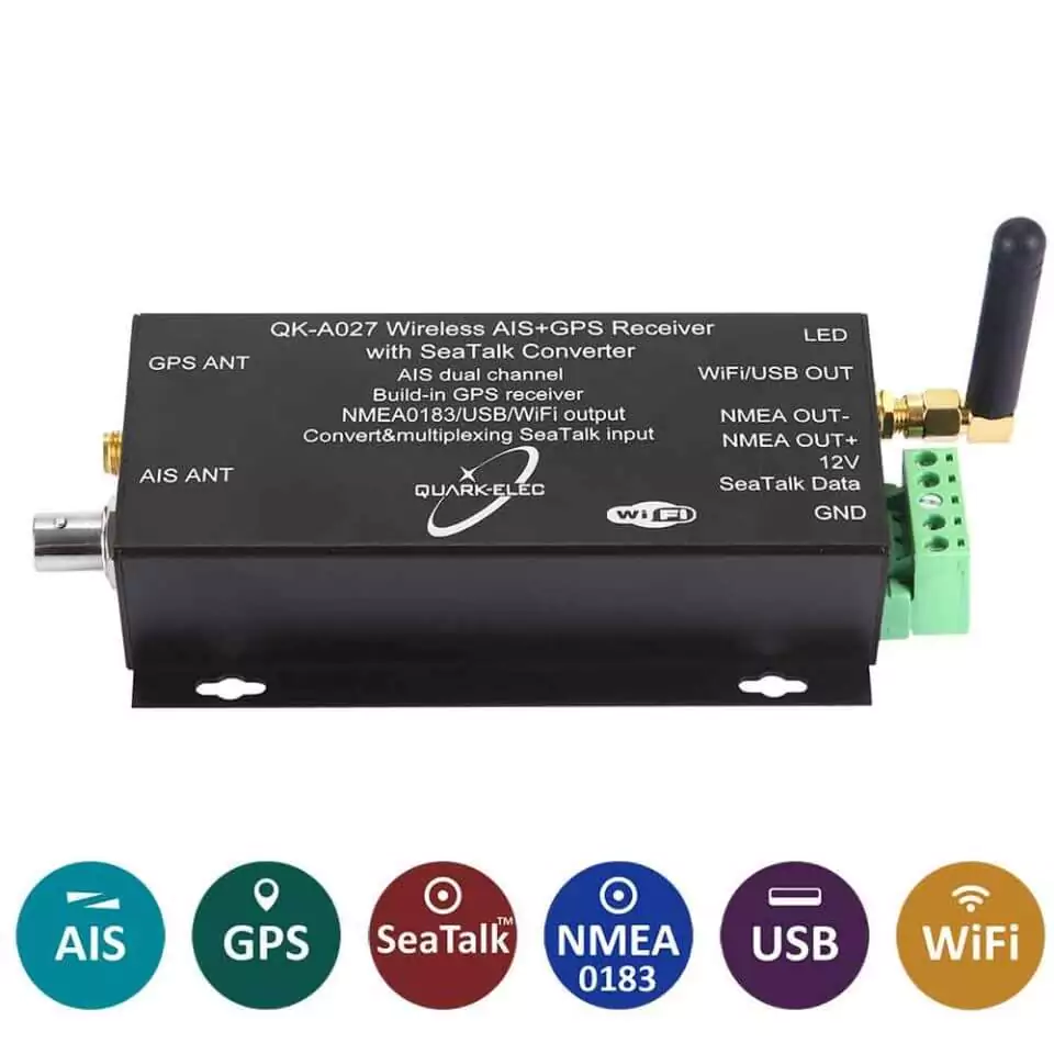 Quark-Elec A027 AIS Receiver with WiFi + GPS + NMEA + SeaTalk
