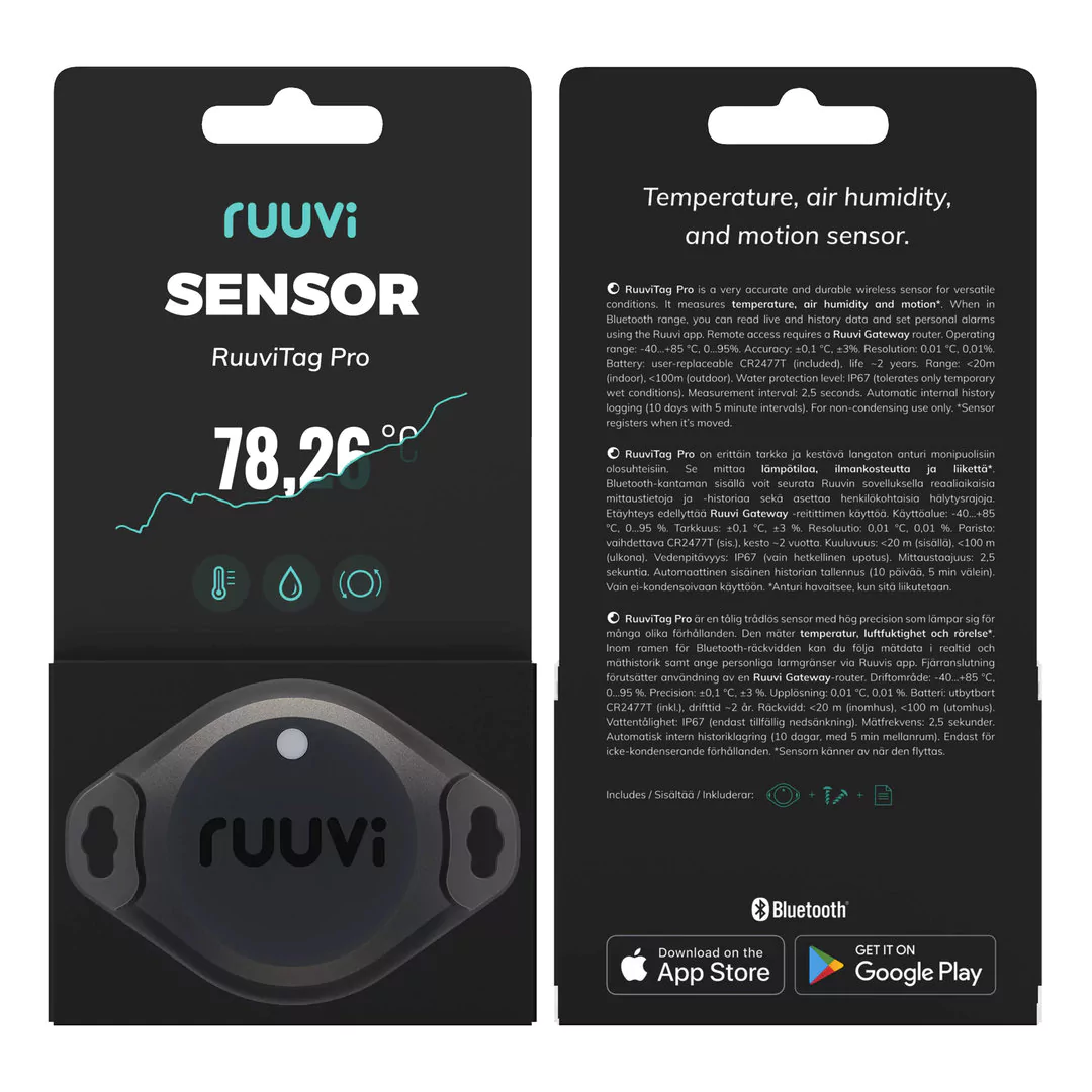 RuuviTag Pro Sensore 3in1