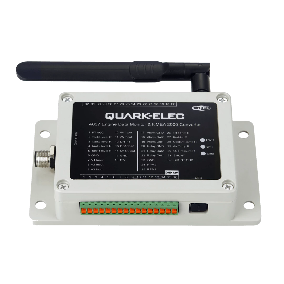 Quark-Elec A037 WiFi Monitor de datos del motor y convertidor NMEA 2000